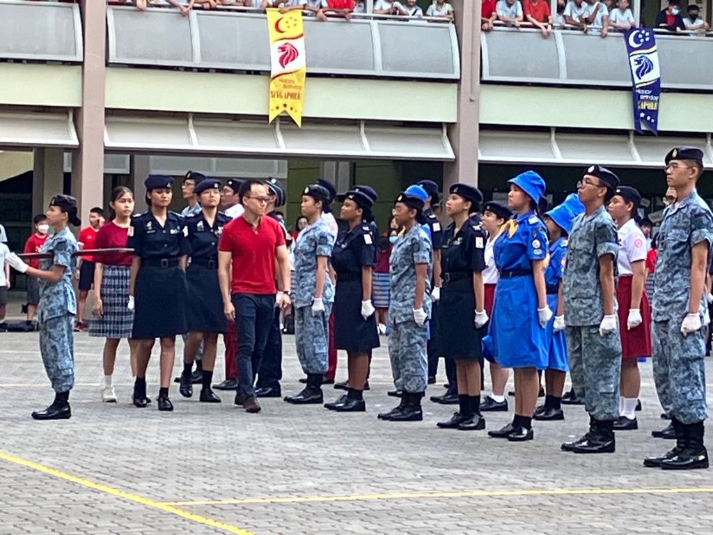 Our students from the Uniformed Groups at the National Day Observance 